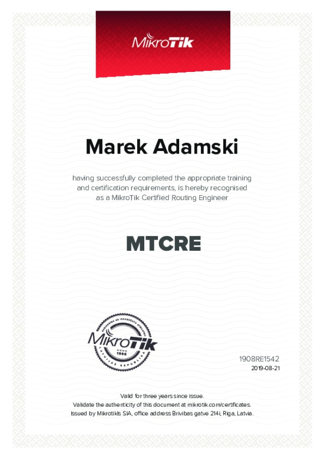 MikroTik Certified - Routing Engineer
