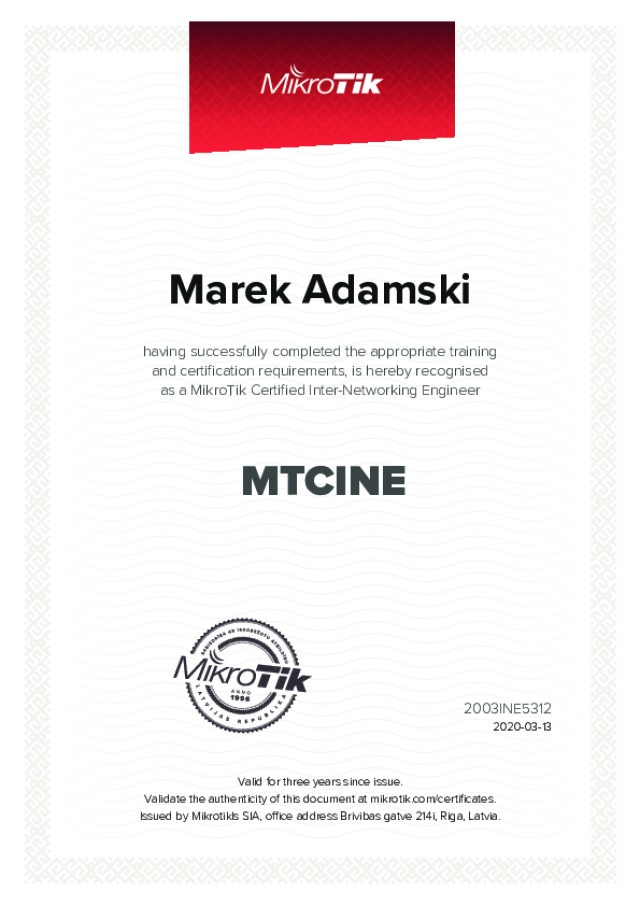 MikroTik Certified - Networking Engineer